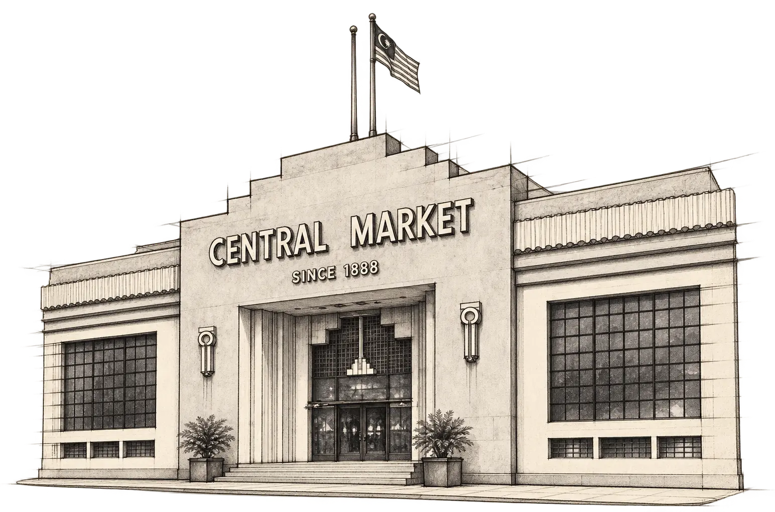 Official Central Market architectural sketch