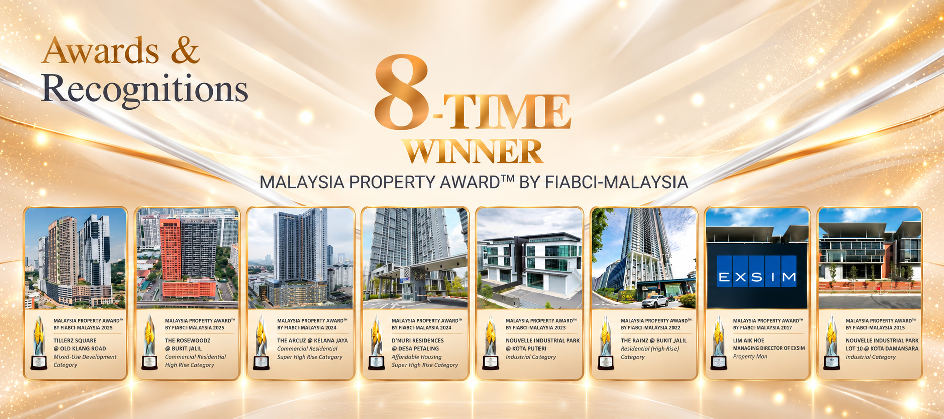 Awards & Recognitions — 8-Time Winner, Malaysia Property Award by FIABCI-Malaysia